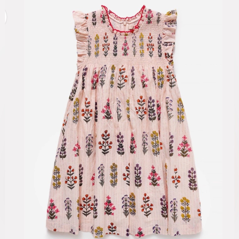 Pink chicken floral dress